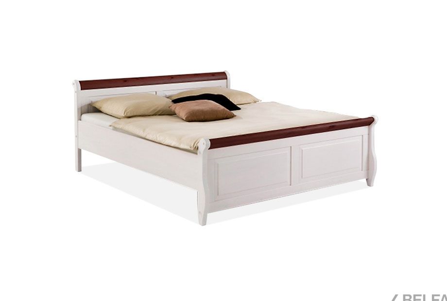 Кровать двуспальная "Мальта" 160 (без ящиков) массив сосны 1