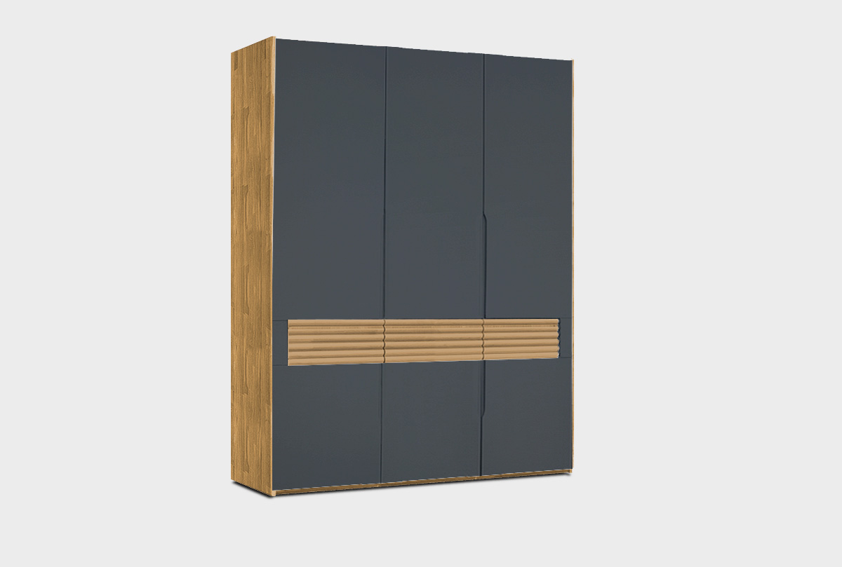 Шкаф для одежды 3-х дверный "Wallstreet" массив дуба, МДФ 1