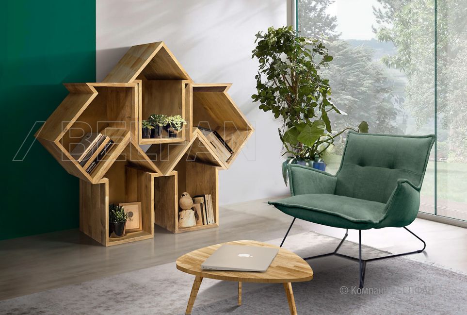 Стол журнальный "Art Collection" треугольный 265 массив дуба 4