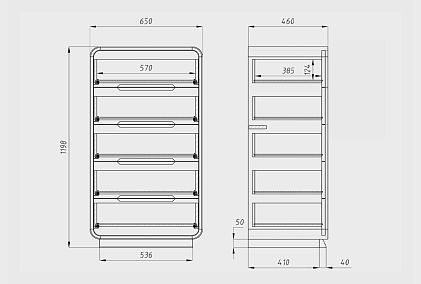 Комод "Монблан" 5 (высокий)