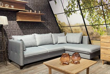 "Морган" диван угловой с оттоманкой