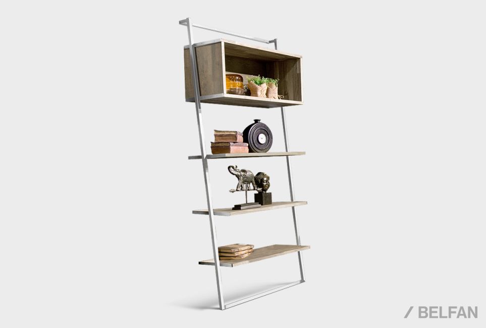 Стеллаж "Art Collection" 445 массив дуба, металл 1