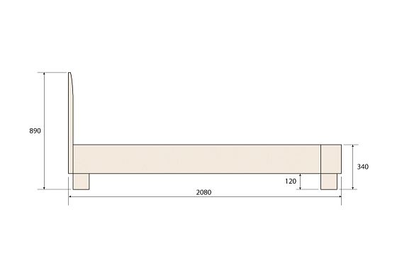Кровать "Норд" массив дуба 13