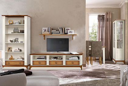 Шкаф с витриной 1-но дв. "Brianson" (левый)