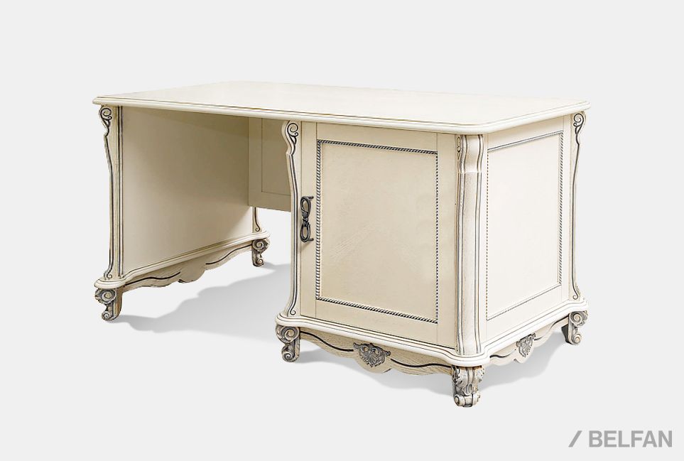 Стол письменный "Алези 1" (1 тумба справа) массив и шпон дуба 1