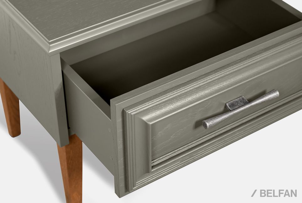 Тумба прикроватная "Сакраменто" массив и шпон дуба, МДФ 2