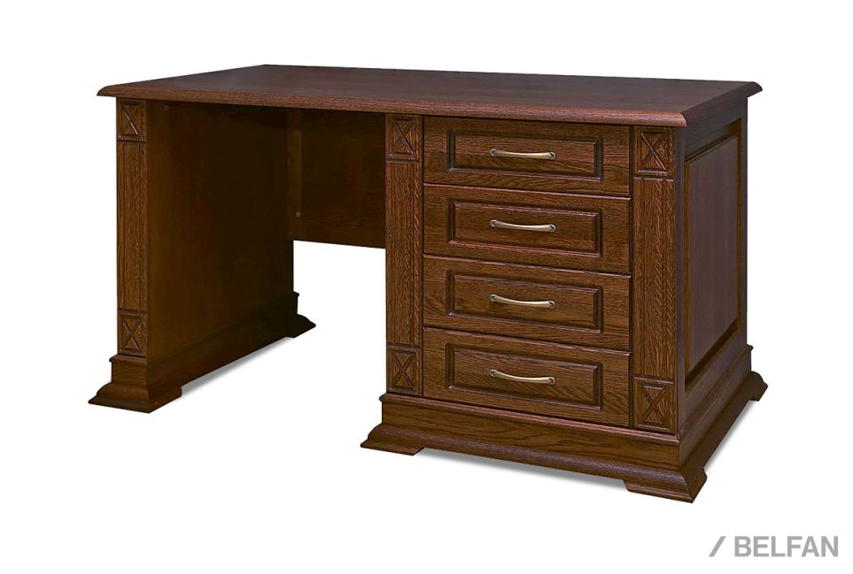 Стол письменный "Верди Люкс 9" массив и шпон дуба 1