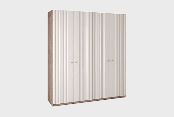 Шкаф для одежды 4-х дверный "Меридиан" шпон дуба, МДФ 2