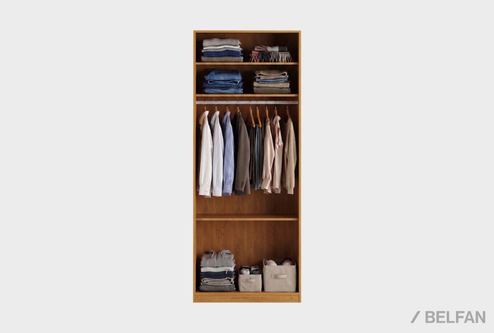 Шкаф 2-х дверный "Меридиан" 100 шпон дуба, МДФ, ЛДСП 2