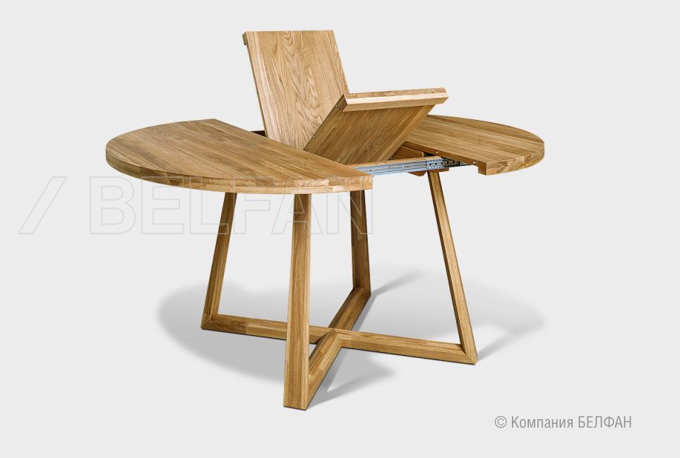 Стол обеденный "Мидгард" (раскладной) массив дуба 5