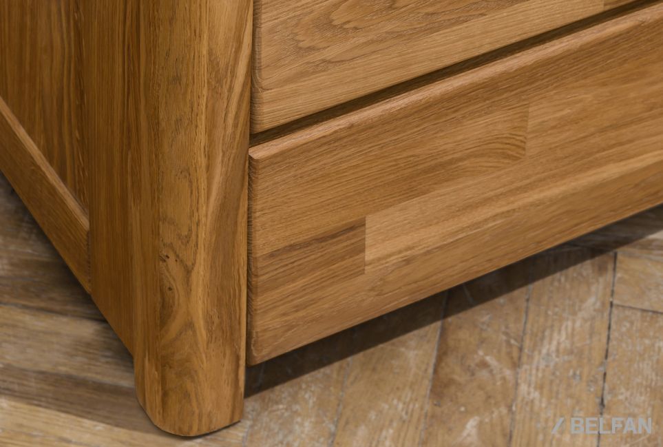 Шкаф с витриной 1-но дв. "Норд" (левый) массив дуба 5