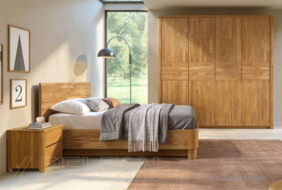 Тумба прикроватная "Норд" массив дуба 9