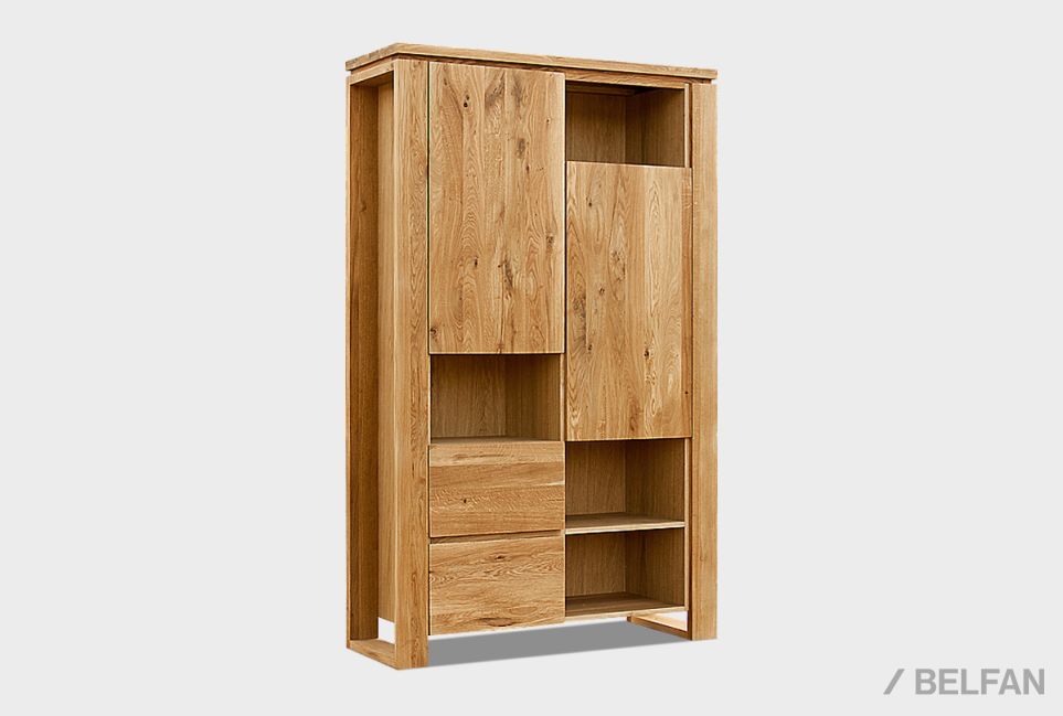 Шкаф комбинированный "Берген" В-224 массив и шпон дуба 1
