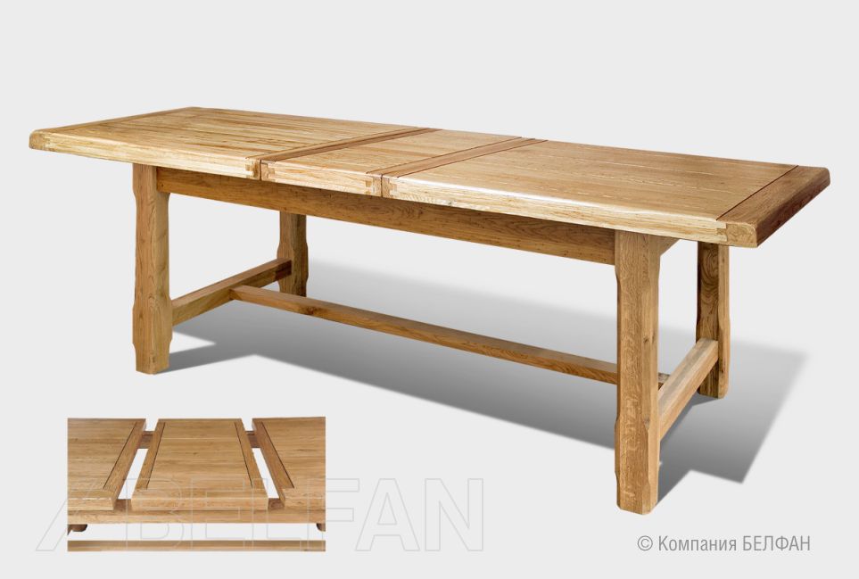 Стол обеденный "Gordes" (раскладной) массив дуба 1