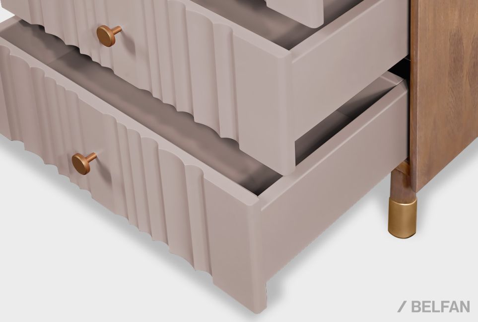 Комод "Меридиан" 5 (высокий) массив дуба, МДФ 3