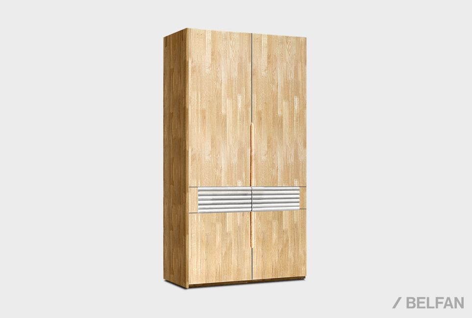 Шкаф для одежды 2-х дверный "Wallstreet" массив дуба, МДФ 1