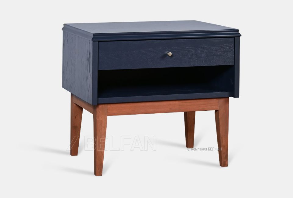 Тумба прикроватная "Сакраменто" (с нишей); олива, орех