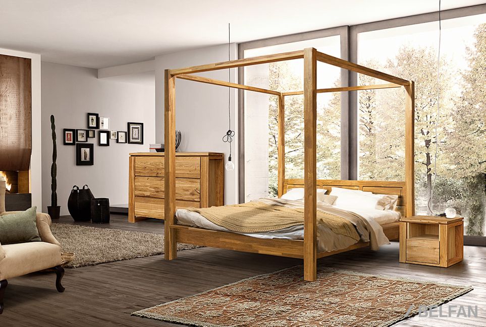 Тумба прикроватная "Берген" В массив и шпон дуба 3