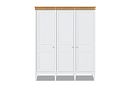 Шкаф для одежды 3-х дверный "Ольса" 03; белый лак+антик 24
