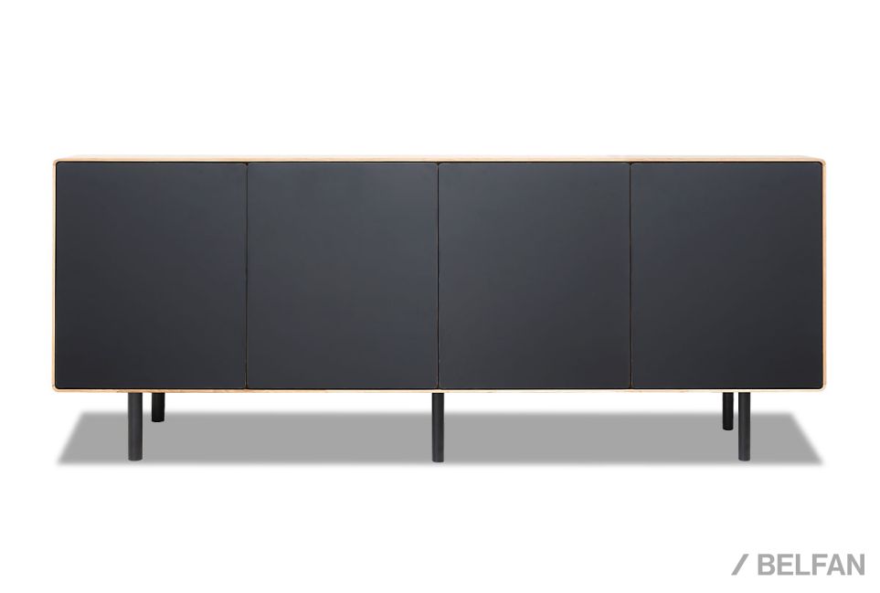 Тумба "Norman" 4 массив дуба, МДФ, металл 2