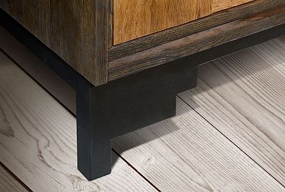 Шкаф "Cube Design" 6; фасад "шашки+стекло"; *КМ-009.213; графит, бейц-масло