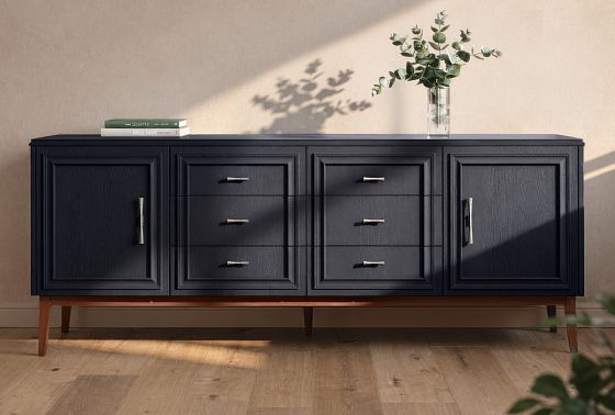 Тумба "Сакраменто" 4 (с ящиками) массив и шпон дуба, МДФ 14