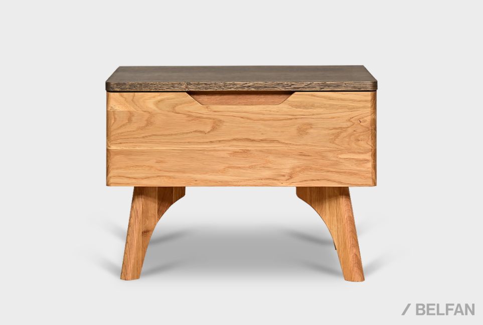Тумба прикроватная "Elva" B-1 массив и шпон дуба 11