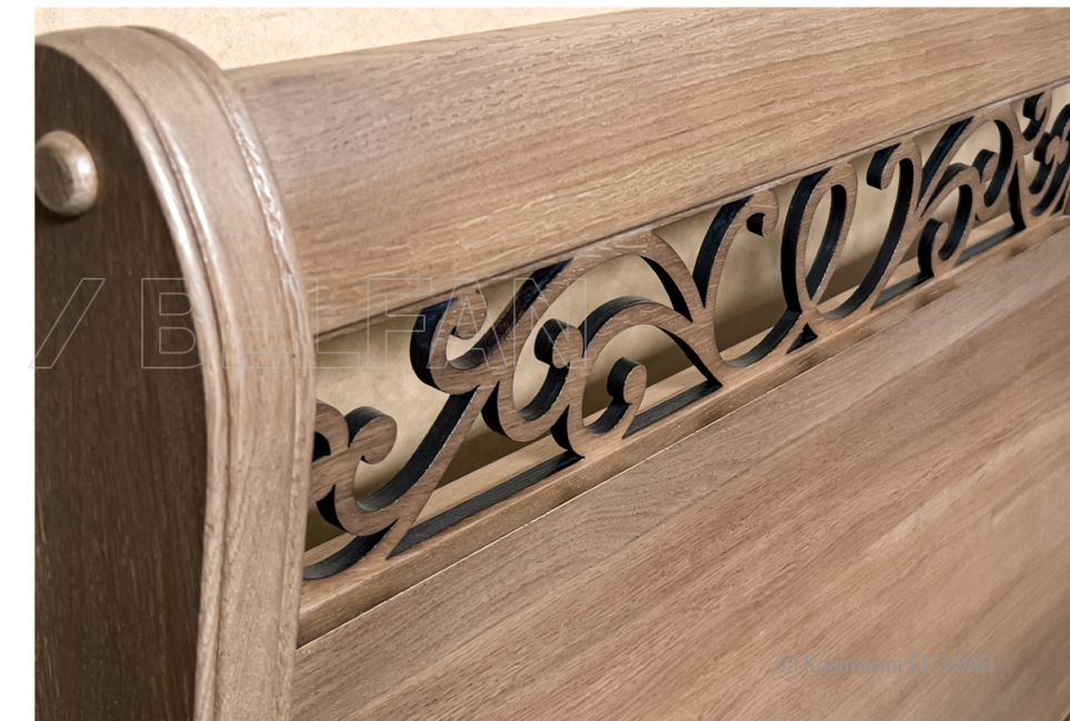 Кровать "Оскар" (низкое изножье) массив и шпон дуба 2