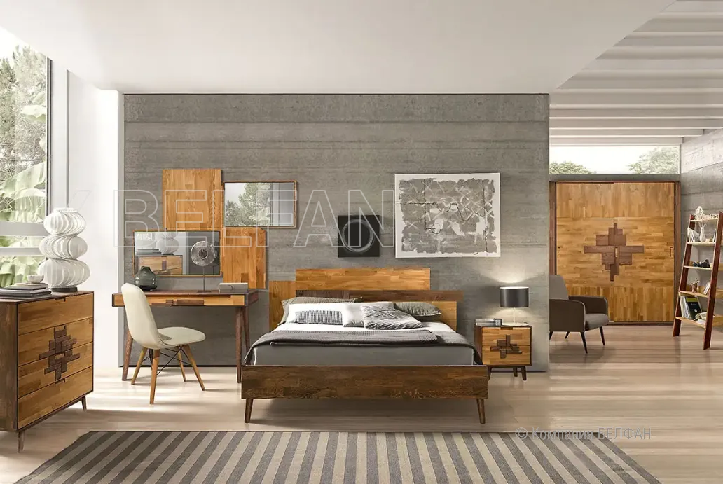 Спальня «Irving Design» #1 графит, бейц-масло