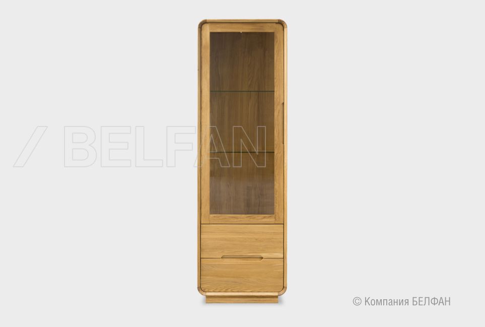 Витрина 1-но дверная "Монблан" (левая) массив дуба 2