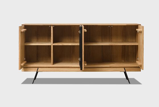 Тумба "Etna" массив дуба, металл 4