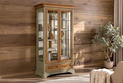 Шкаф с витриной 2-х дверный "Оливия"