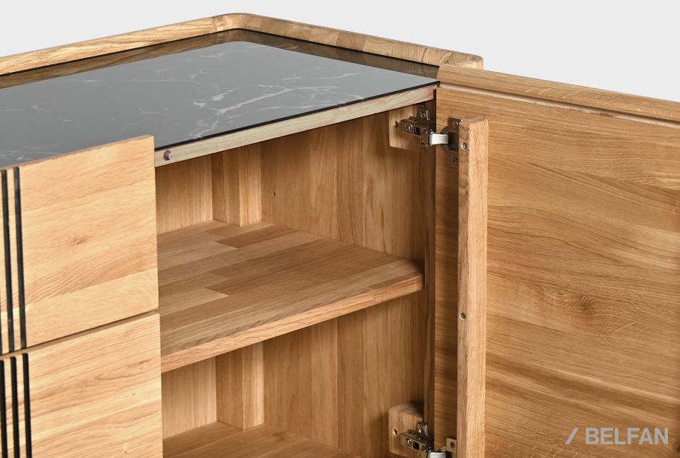 Тумба "Бергамо" 3 (с ящиками) массив дуба 8