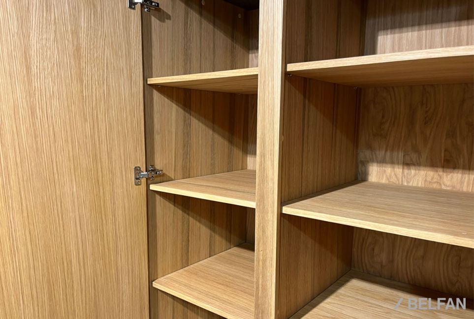 Шкаф для одежды 4-х дверный "Элва" массив и шпон дуба 4