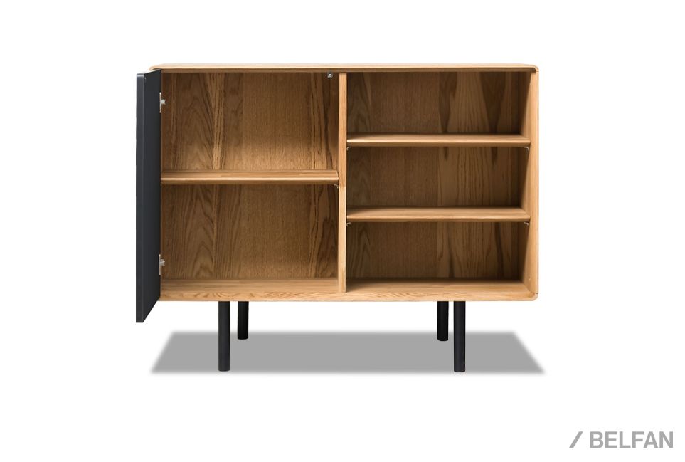 Тумба "Norman" 2 с нишей (правая) массив дуба, МДФ, металл 3