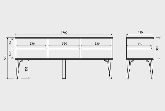 Тумба "Elva" D-3 массив и шпон дуба 10