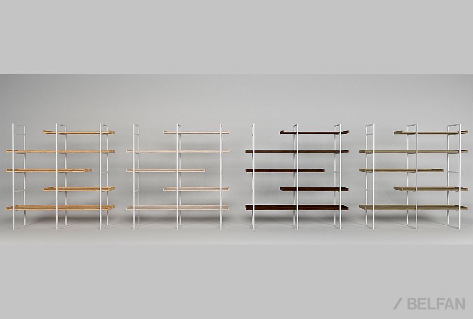 Стеллаж "Art Collection" 453 массив дуба, металл 3