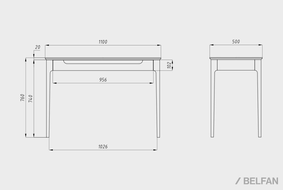 Стол туалетный "Bremen" массив дуба 3