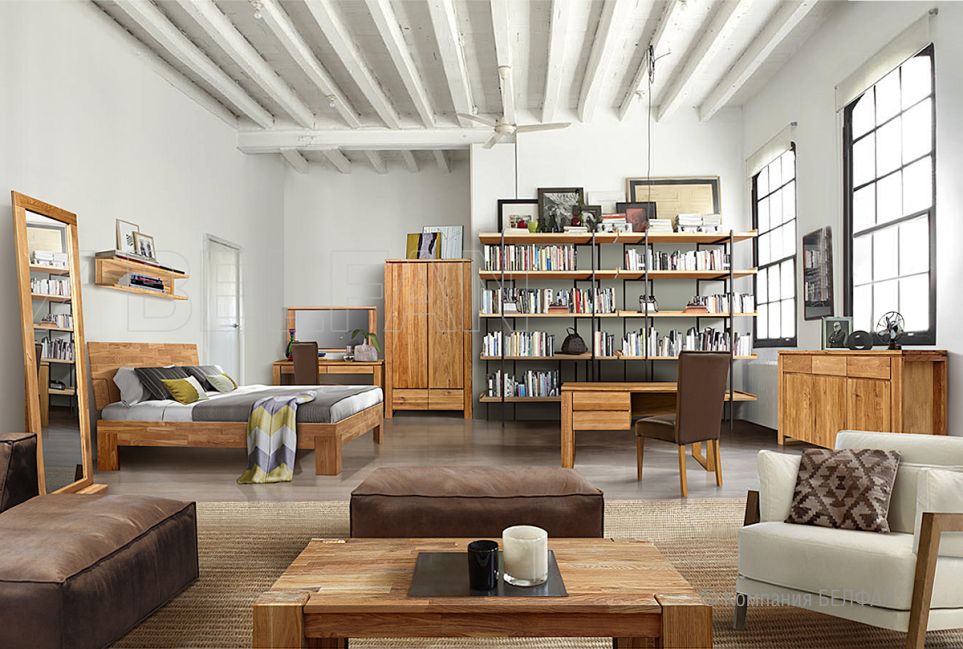 Кровать "Берген" С массив дуба 3