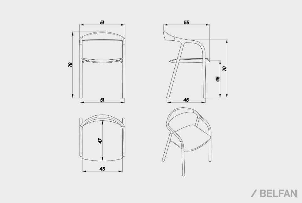 Стул "Лугано" с подлокотниками массив берёзы 3