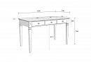 Стол письменный "Ольса" 003; белый лак