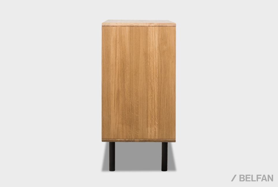 Тумба "Норман" 4 (с ящиками) массив дуба, МДФ, металл 4