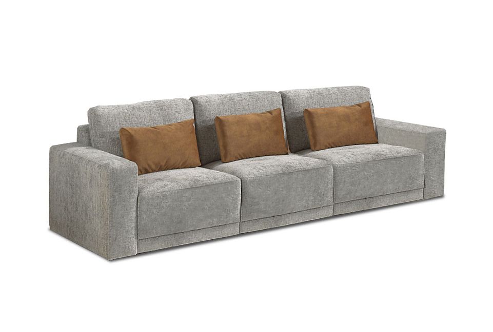 "Lucca" диван 3-х модульный; нераскл.; 1L101R; Loft 18+Vogue 08 (гр. 1/МТХ)