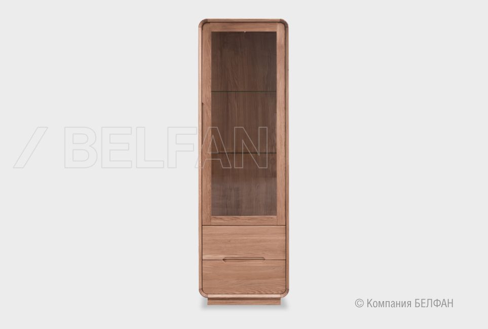 Витрина 1-но дверная "Монблан" (правая) массив дуба 2