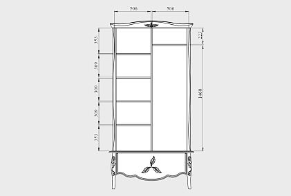 Шкаф для одежды 2-х дв. "Трио" 