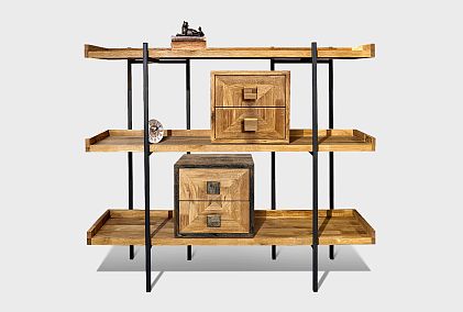Модуль для стеллажей открытых "Куб Дизайн" (с ящиками)