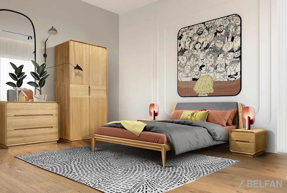 Тумба прикроватная "Монблан" массив дуба 6