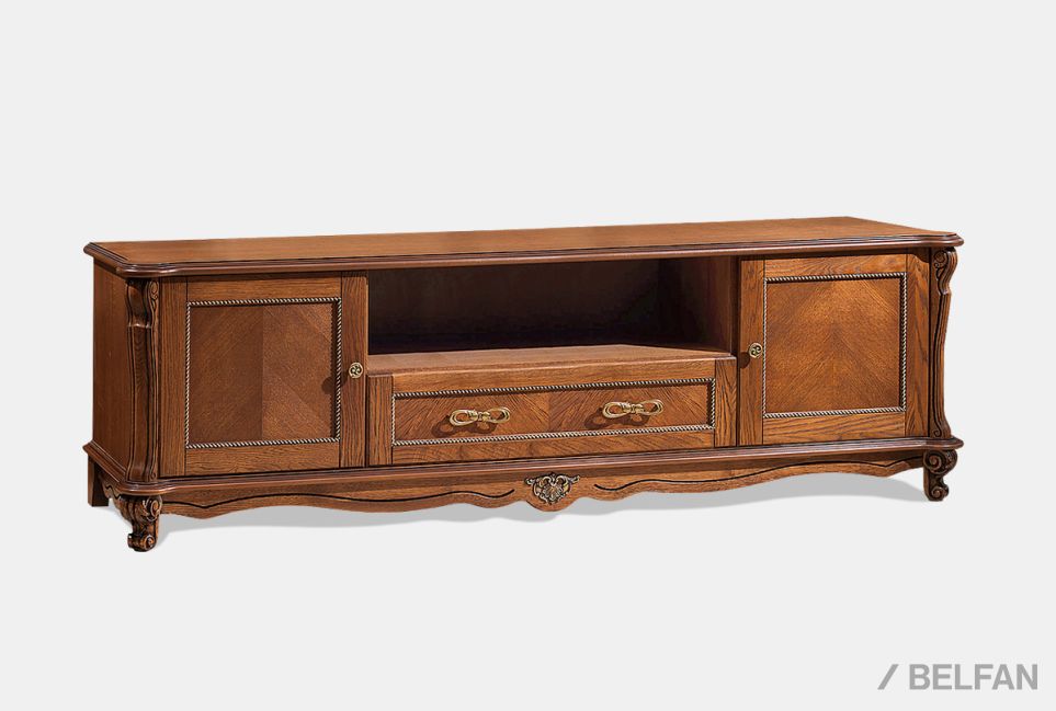 Тумба под ТВ "Алези 22" массив и шпон дуба 1