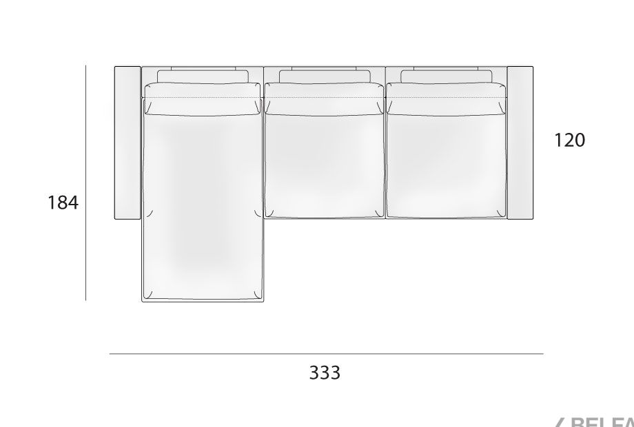 "Lofft" диван с оттоманкой 4