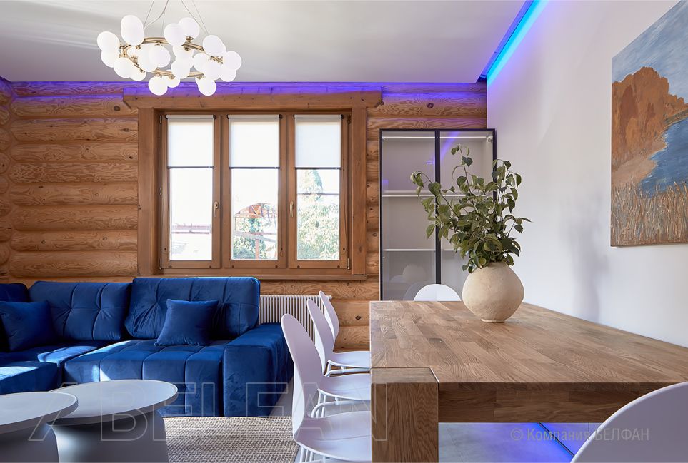 Стол обеденный "Берген" П-03 (сечение опор 150х150) массив дуба 7